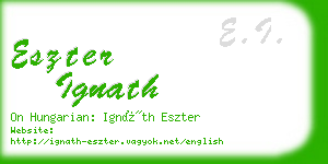 eszter ignath business card